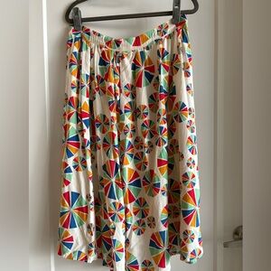 ModCloth Colorful Geometric Print Skirt size L